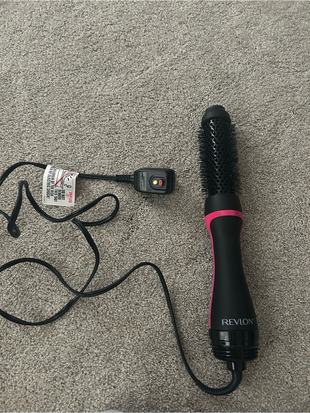 Revlon Black and Pink Hot Air Round Brush Styler